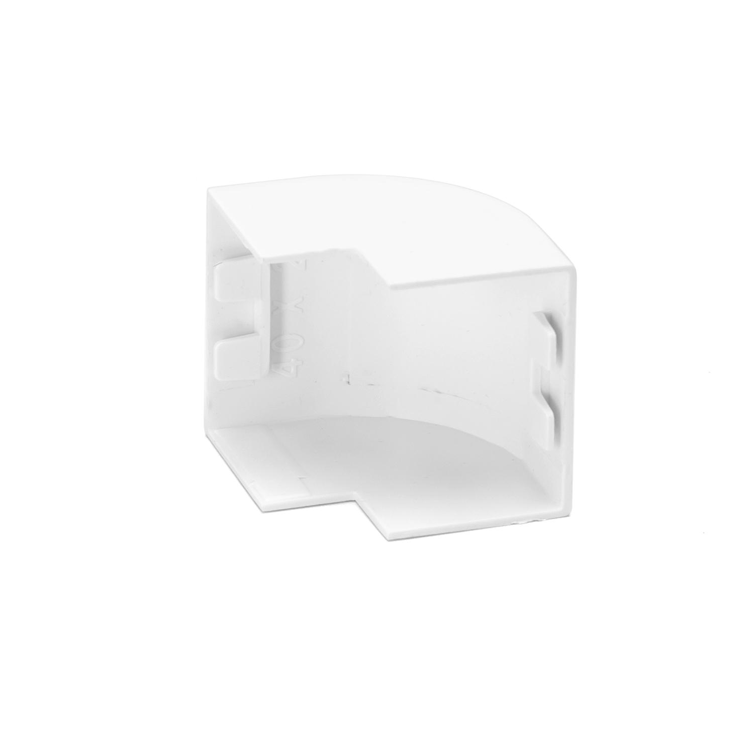 PVC Square Trunking External Bend White 40*25mm 4pcs