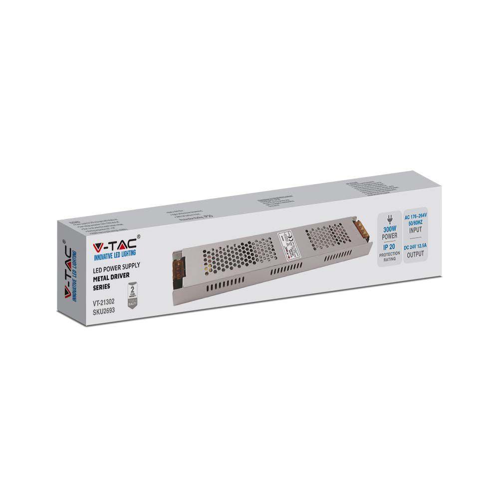 VT-21302 300W LED SLIM POWER SUPPLY 24V 12.5A IP20