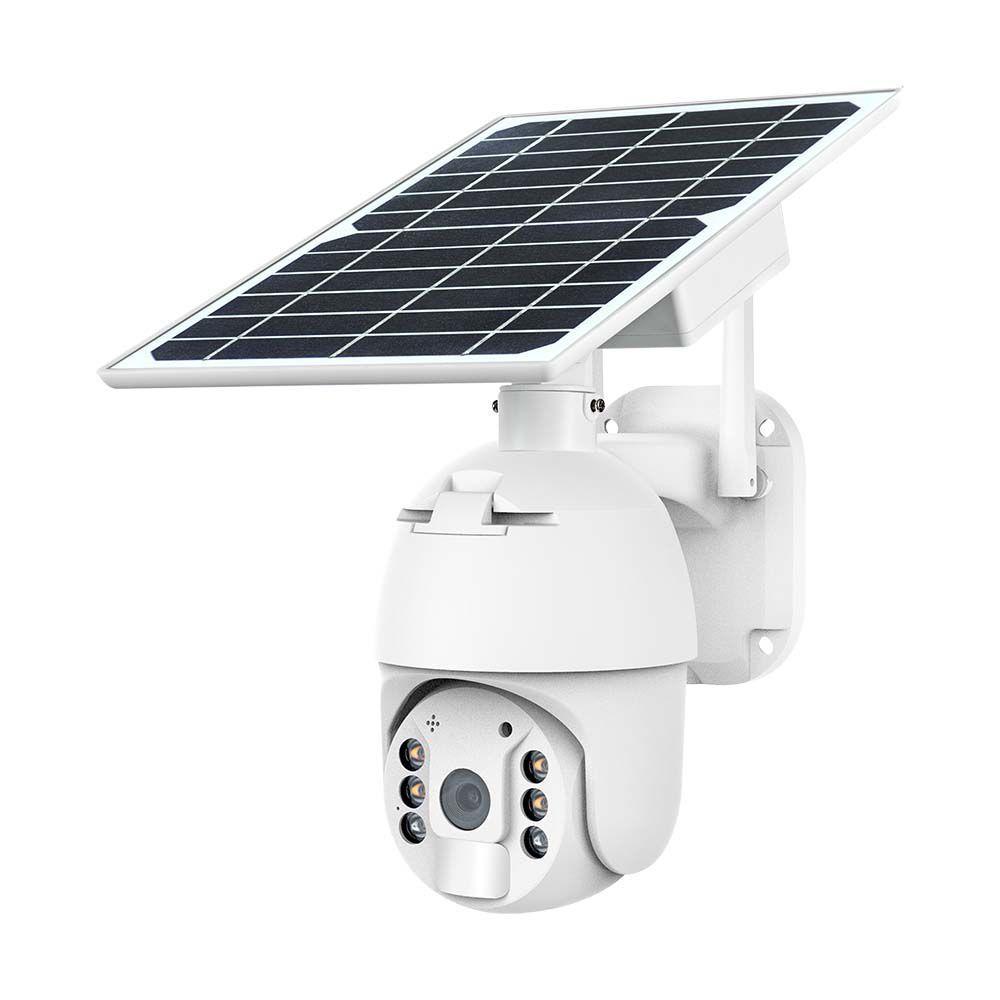 1080P Kamera zewnętrzna WiFi SMART z panelem solarnym, Sensor, IP65, biała, VTAC, SKU 11618