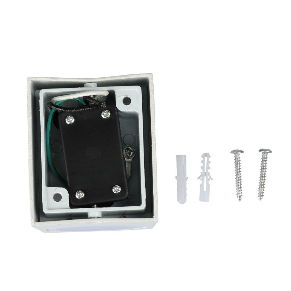 VT-7651 1 WAY GU10 WALL FITTING(ALUMINUM)SQUARE-WHITE BODY, IP44