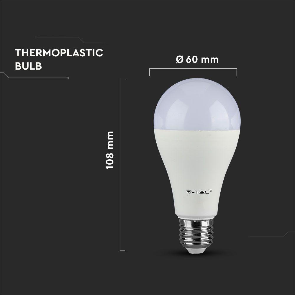 VT-1900 8.5W A60 LED PLASTIC BULB 6500K E27 3PCS/PACK