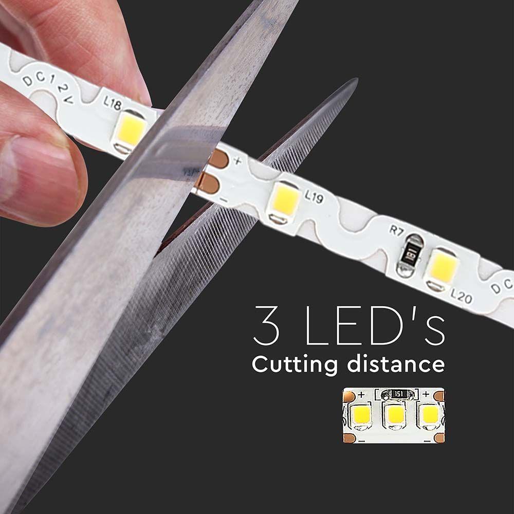 VT-2835 60 5W/M LED STRIP LIGHT S SHAPE 3000K 12V IP20 (5M/ROLL)(PRICE PER M)