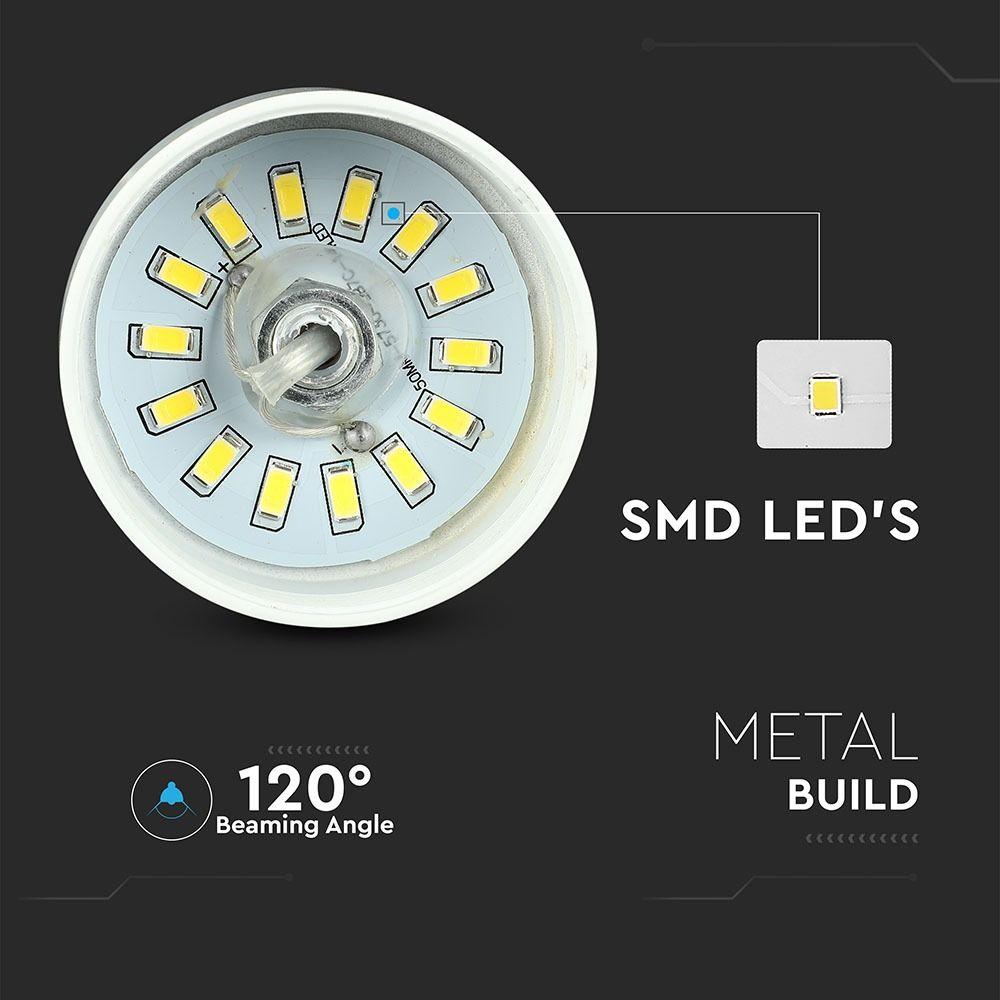 7W Lampa Wisząca LED, Klosz: Akryl, Złoty, Barwa:3000K, VTAC, SKU 3938