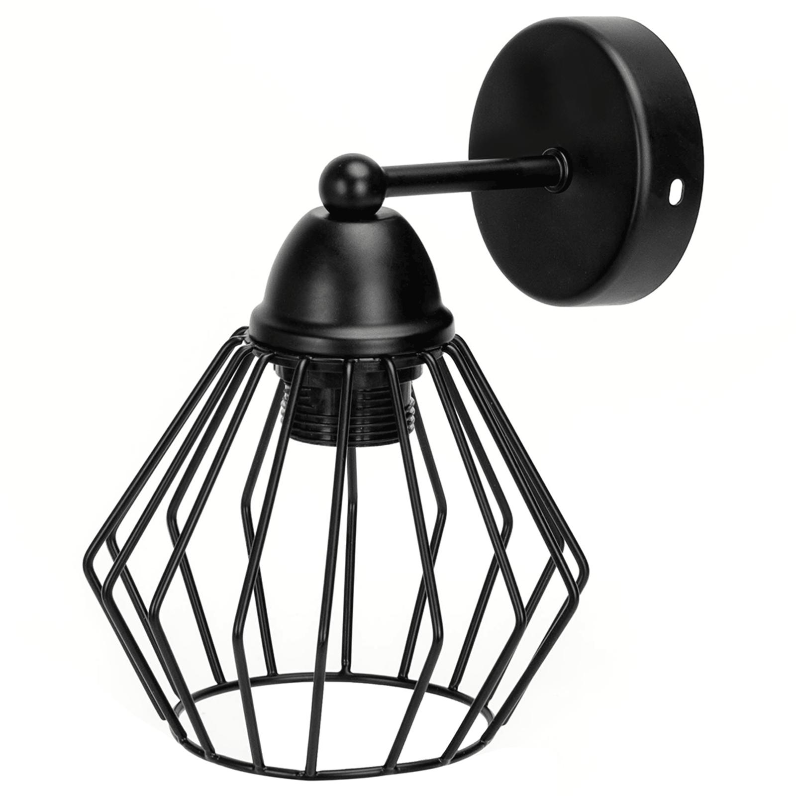 Metal wall light black (without light source) E27