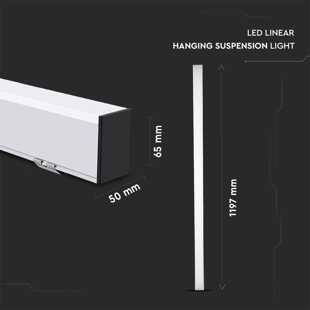 40W Lampa Liniowa LED, Chip SAMSUNG, Barwa:4000K, Obudowa: Biała, VTAC, SKU 21383