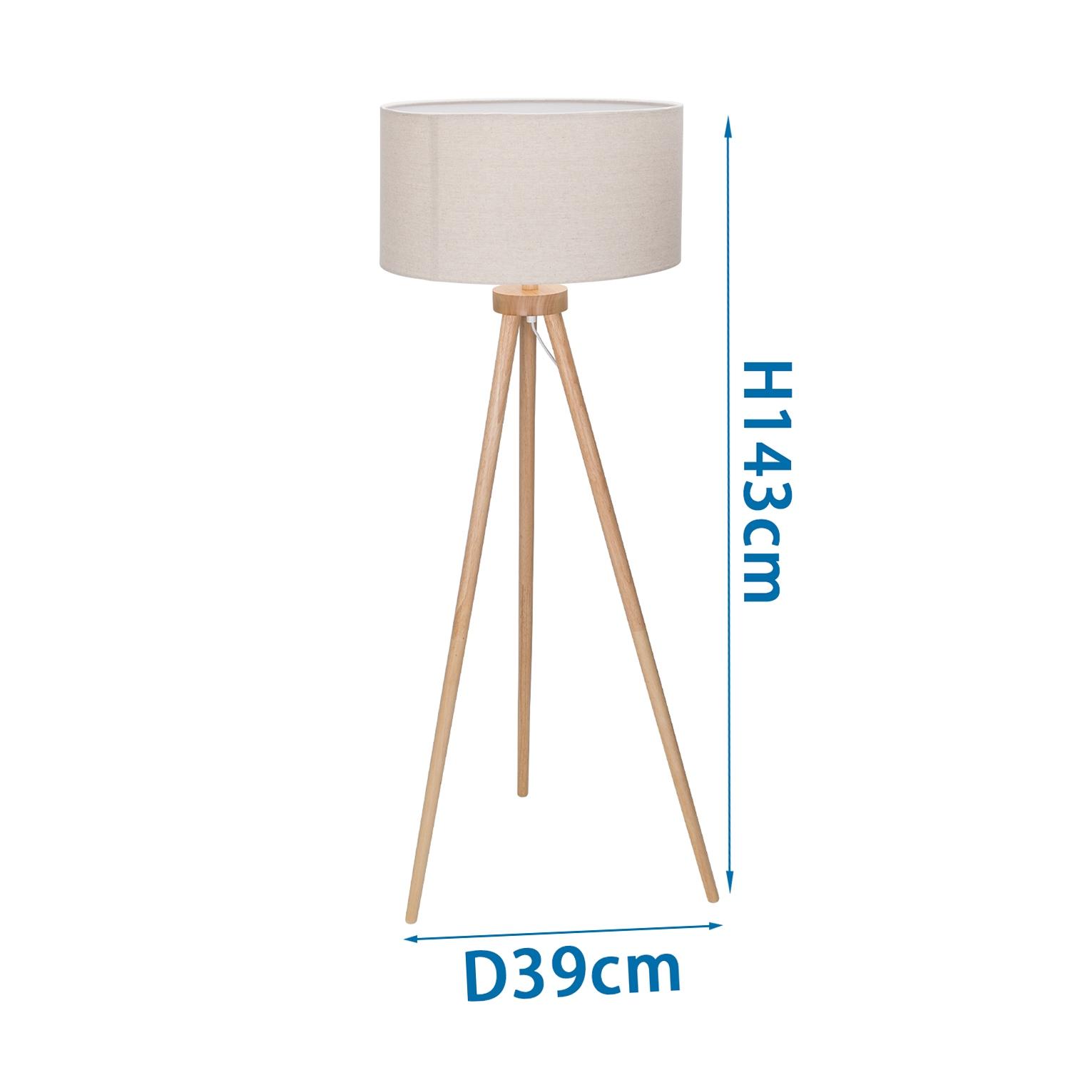 Wooden Floor Lamp (Without Light Source) E27