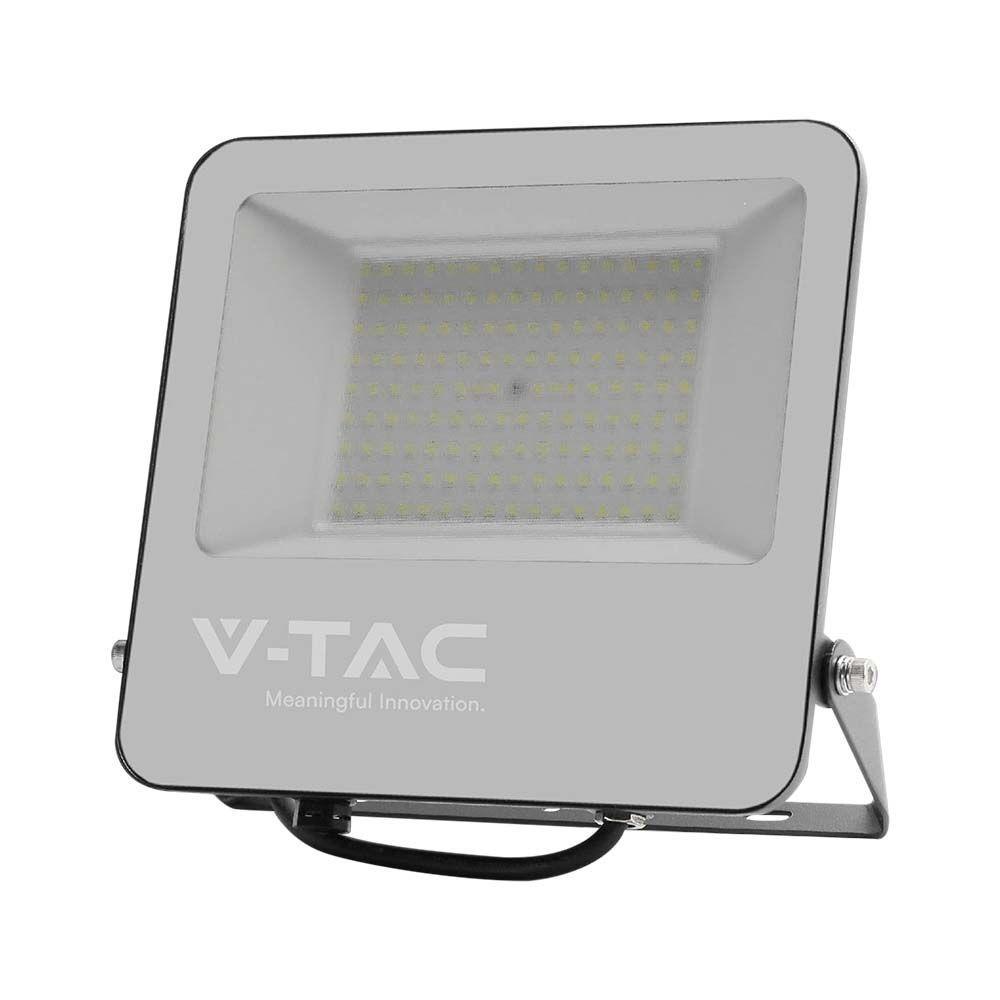 VT-44105 100W LED FLOODLIGHT 4000K BLACK BODY GREY GLASS (185LM/W)