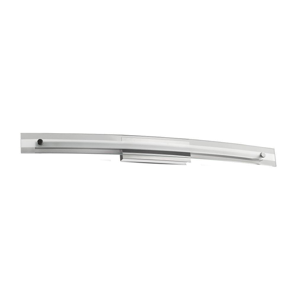 VT-7019 18W DESIGNER BEND GLASS WALL FIXTURE-CHROME 4000K D:985MM