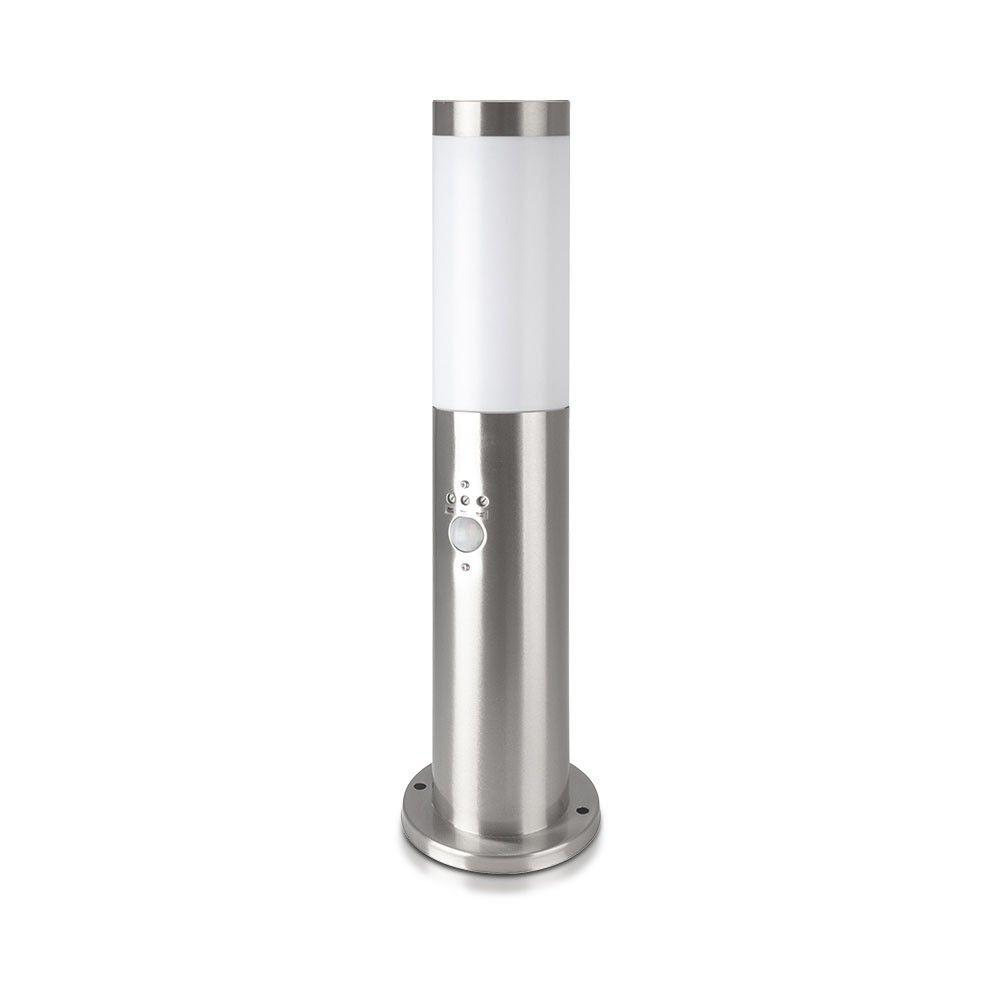 VT-838 BOLLARD LAMP-PIR SENSOR-STAINLESS STEEL BODY(45CM) E27 SATIN NICKEL-IP44