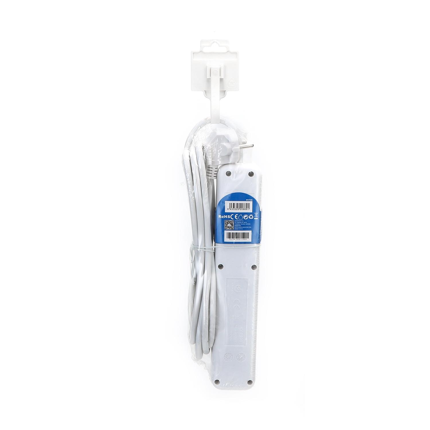 Power strips 5-way 3m H05VV-F 3G1.0m㎡ White