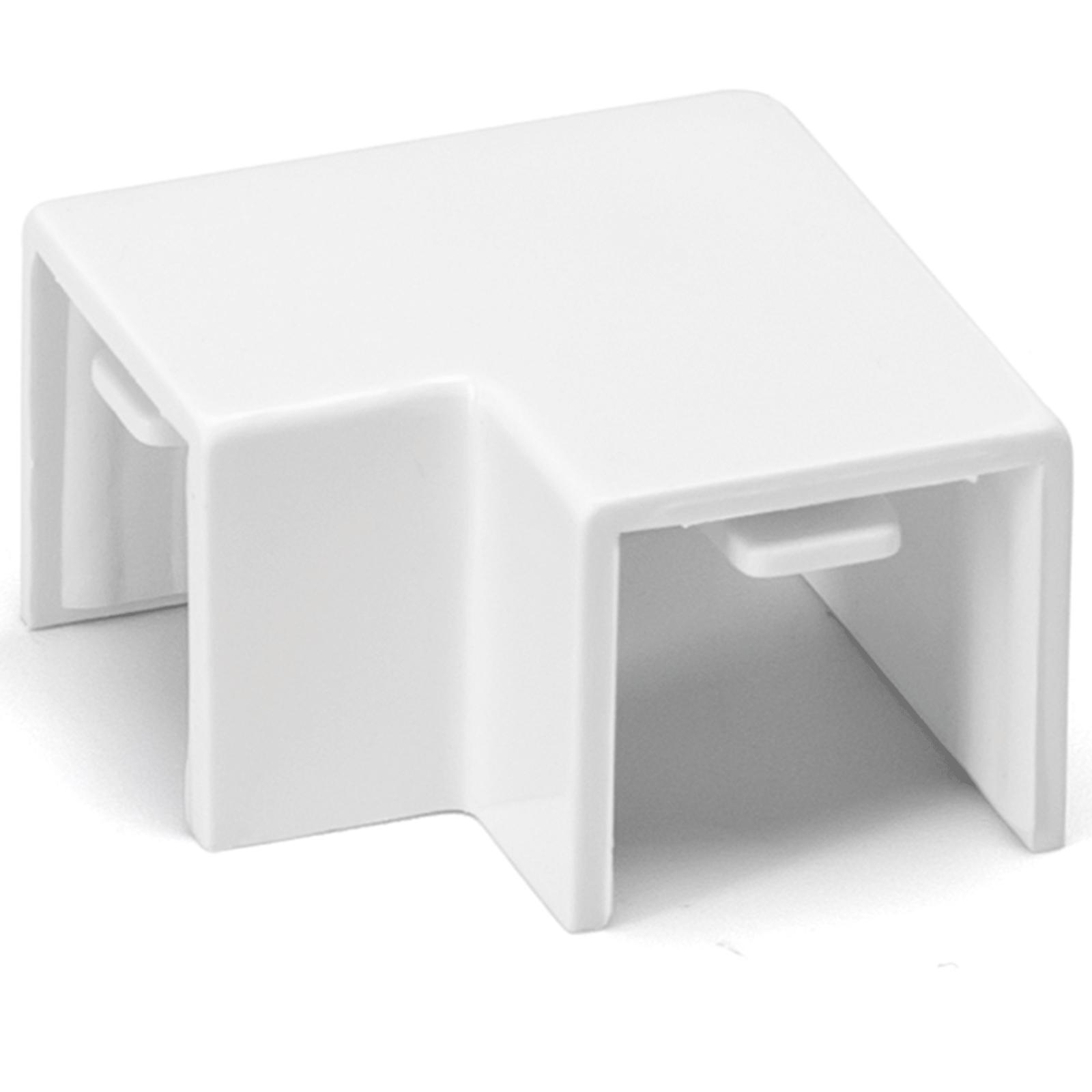 PVC Square Trunking Flat Bend White 16*16mm 4pcs