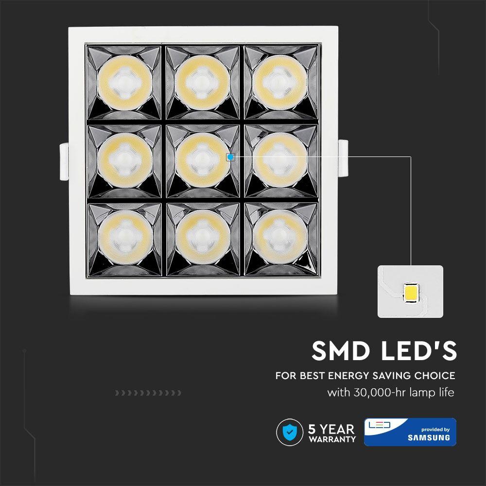 VT-2-36 36W LED REFLECTOR SMD DOWNLIGHT SAMSUNG CHIP 4000K 38'D