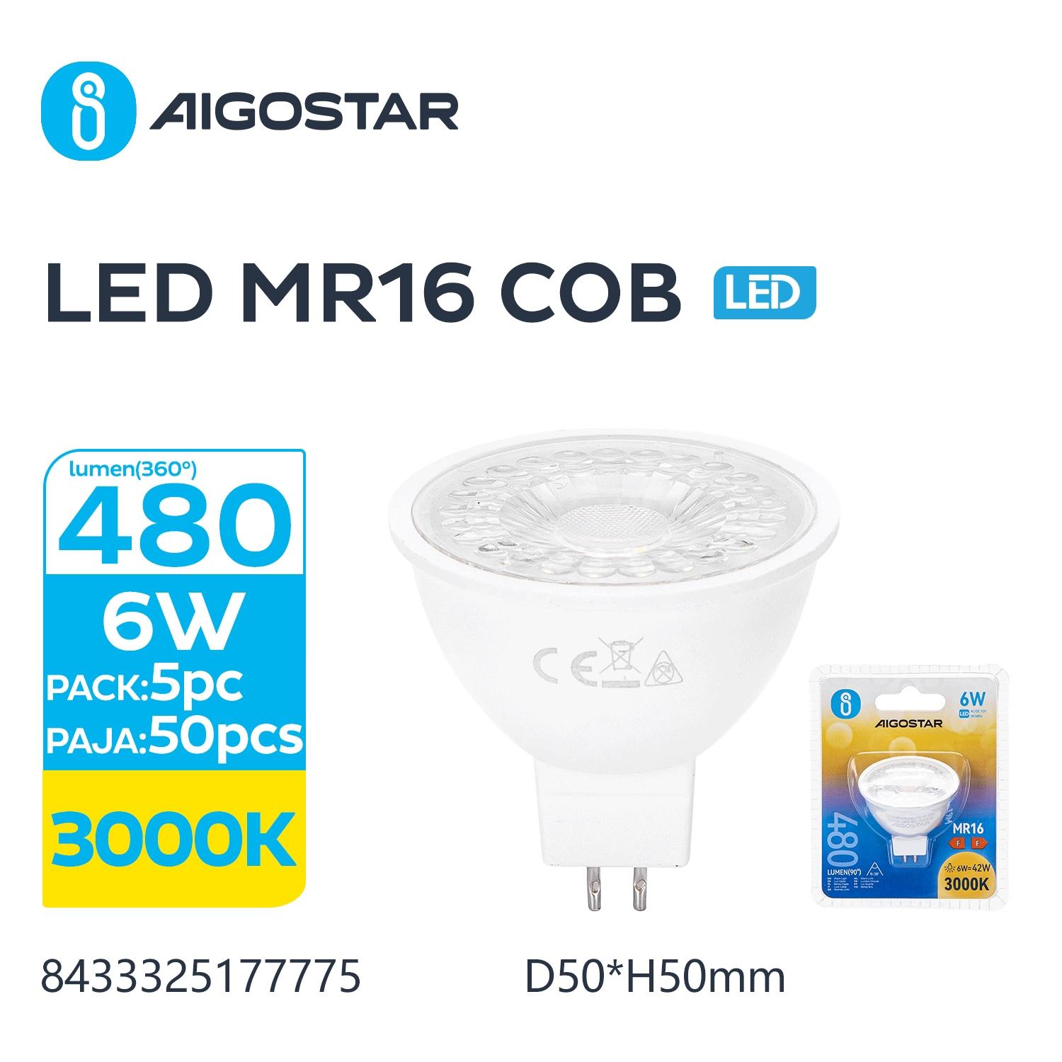 LED MR16 COB 6W