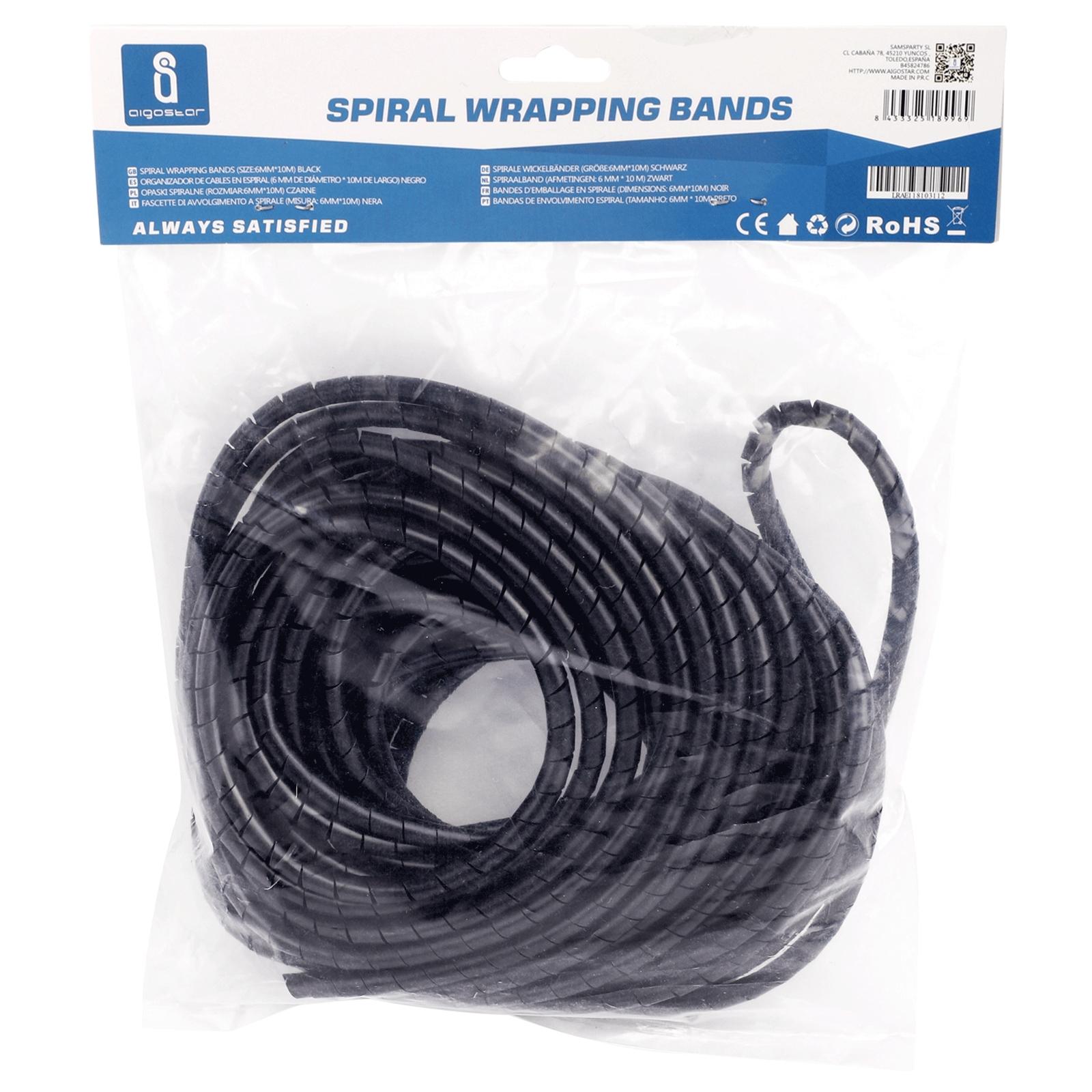 Spiral Wrapping Bands 6mm*10m Black