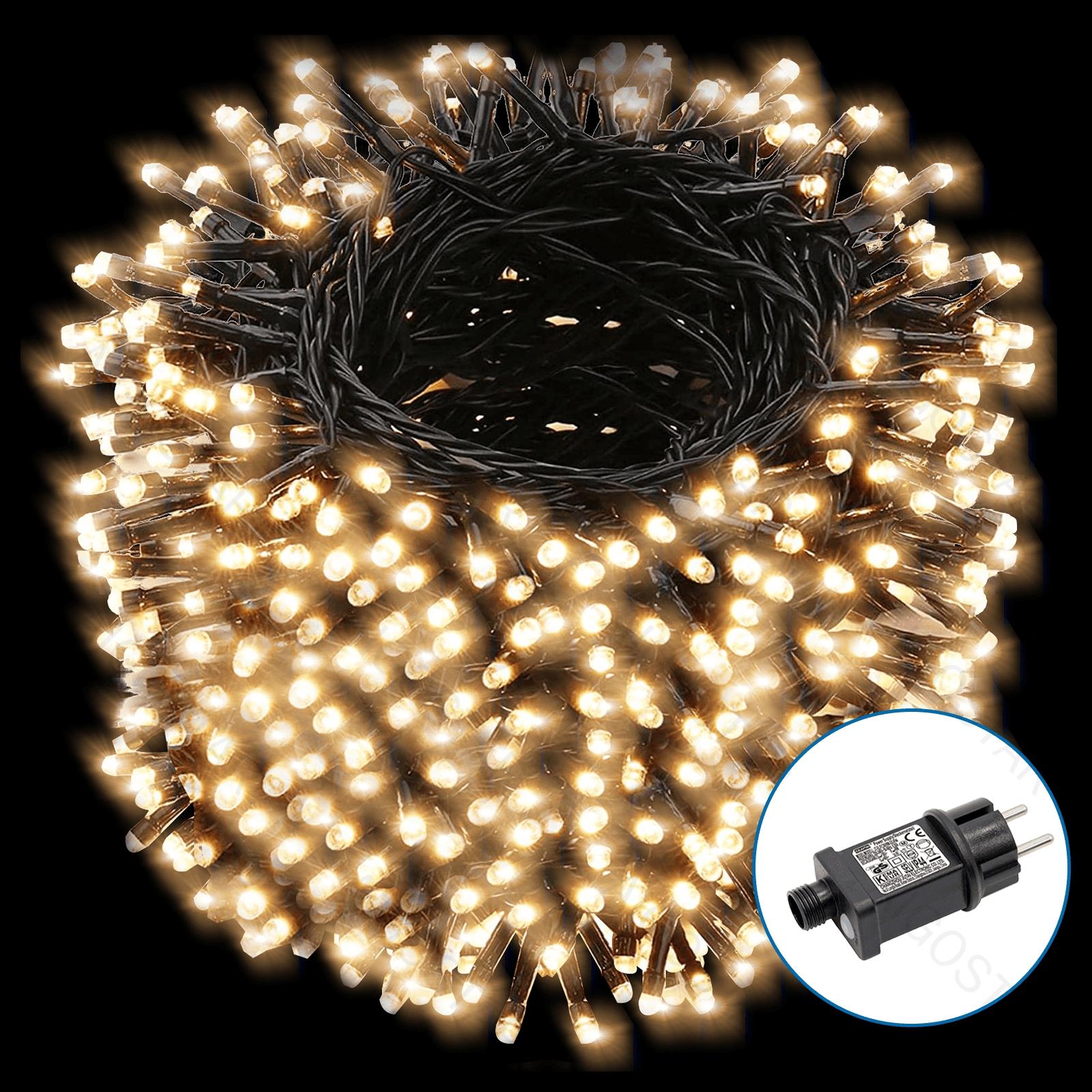 Low voltage flat string lights, warm white, 7.5m