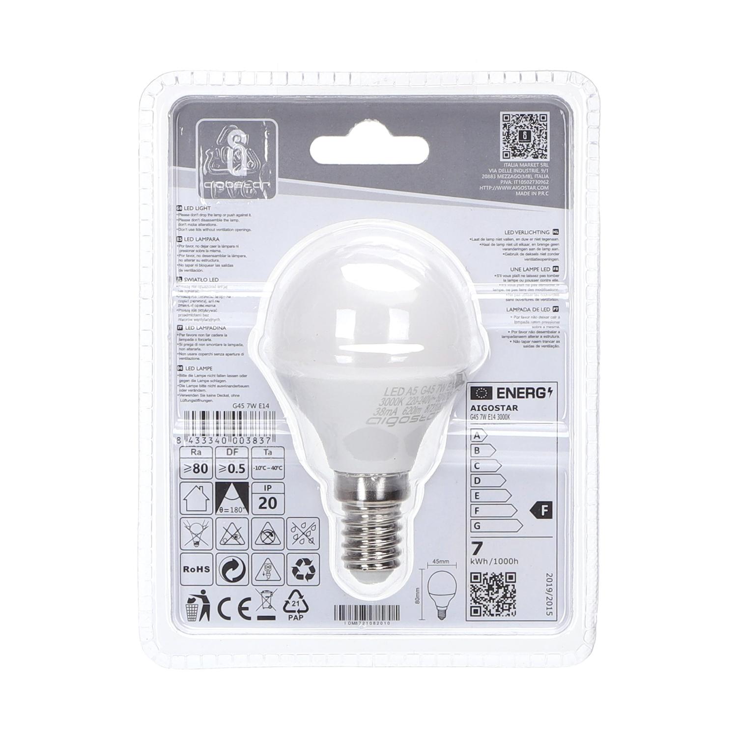 LED G45 E14 7W