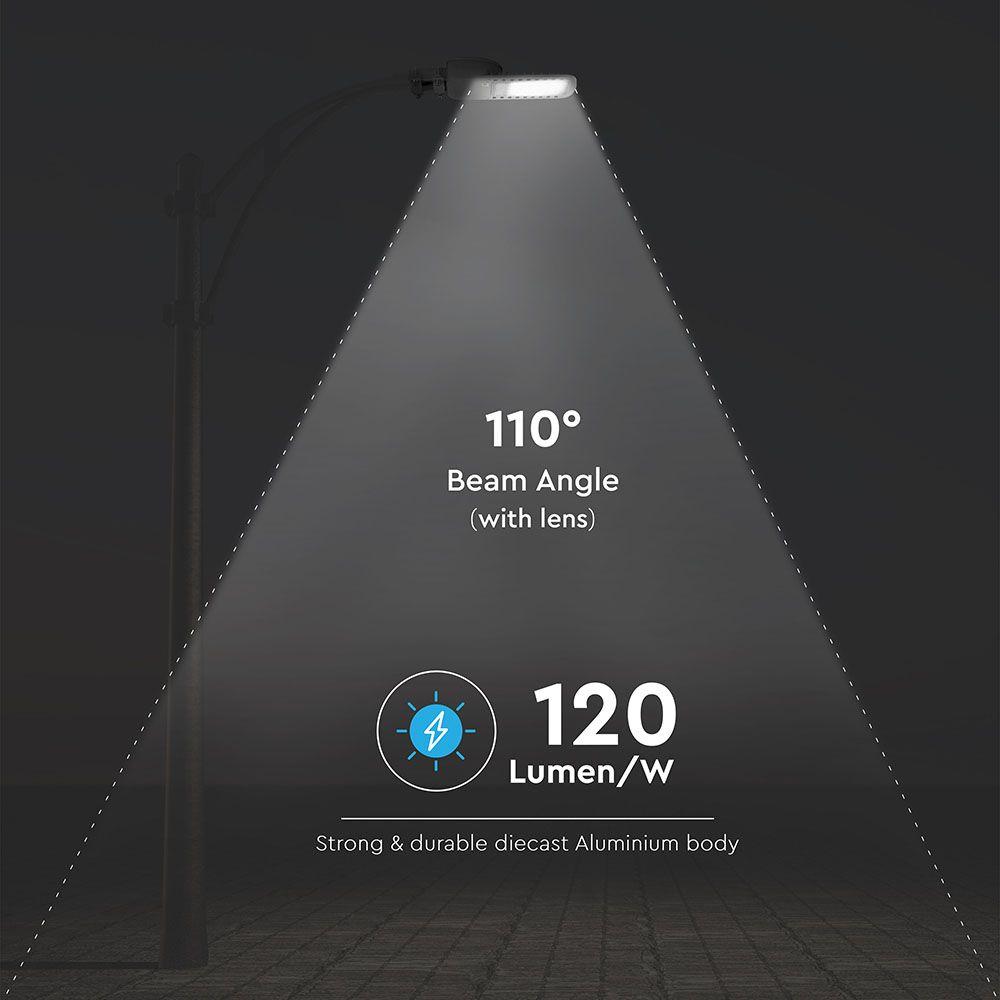 100W Lampa uliczna LED Slim, Chip SAMSUNG, Barwa:4000K, Wydajność: 120lm/w, VTAC, SKU 960