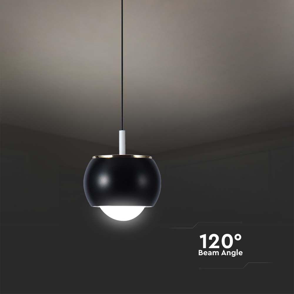 Lampa wisząca LED (10*10*100CM), Barwa: 3000K, Obudowa: Czarna      , VTAC, SKU 10078