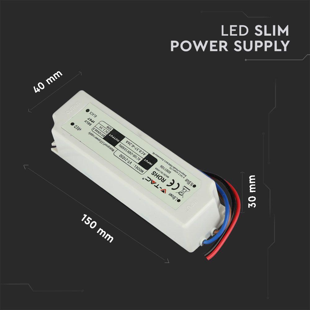 VT-21030 30W LED PLASTIC POWER SUPPLY 12V IP67