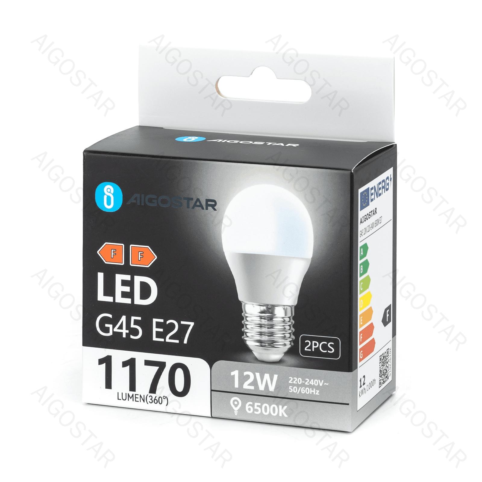 LED A5 G45 E27 12W 6500K/DOUBLE/COLOR BOX