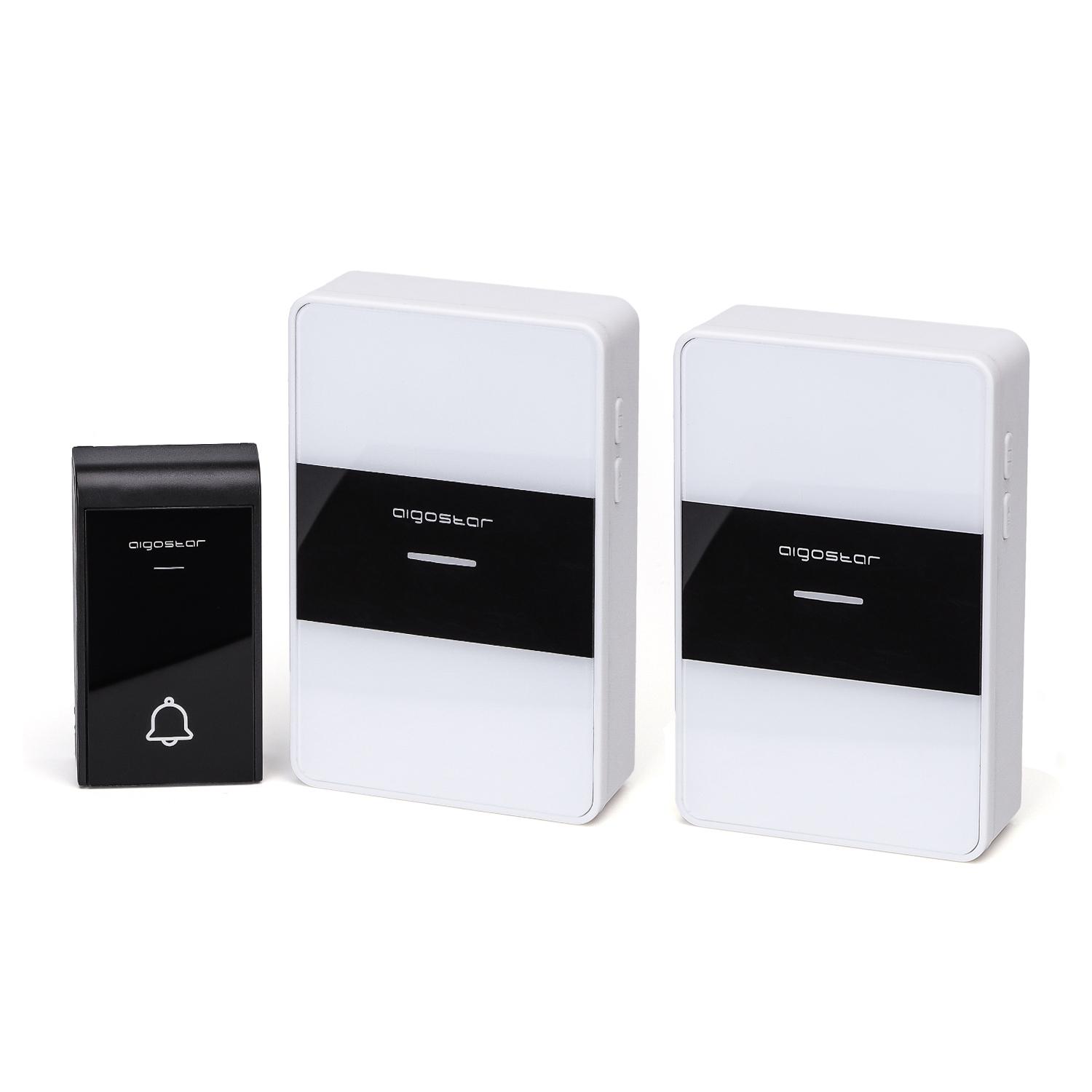 DC Wireless Digital Door Bell (one to two) White & Black