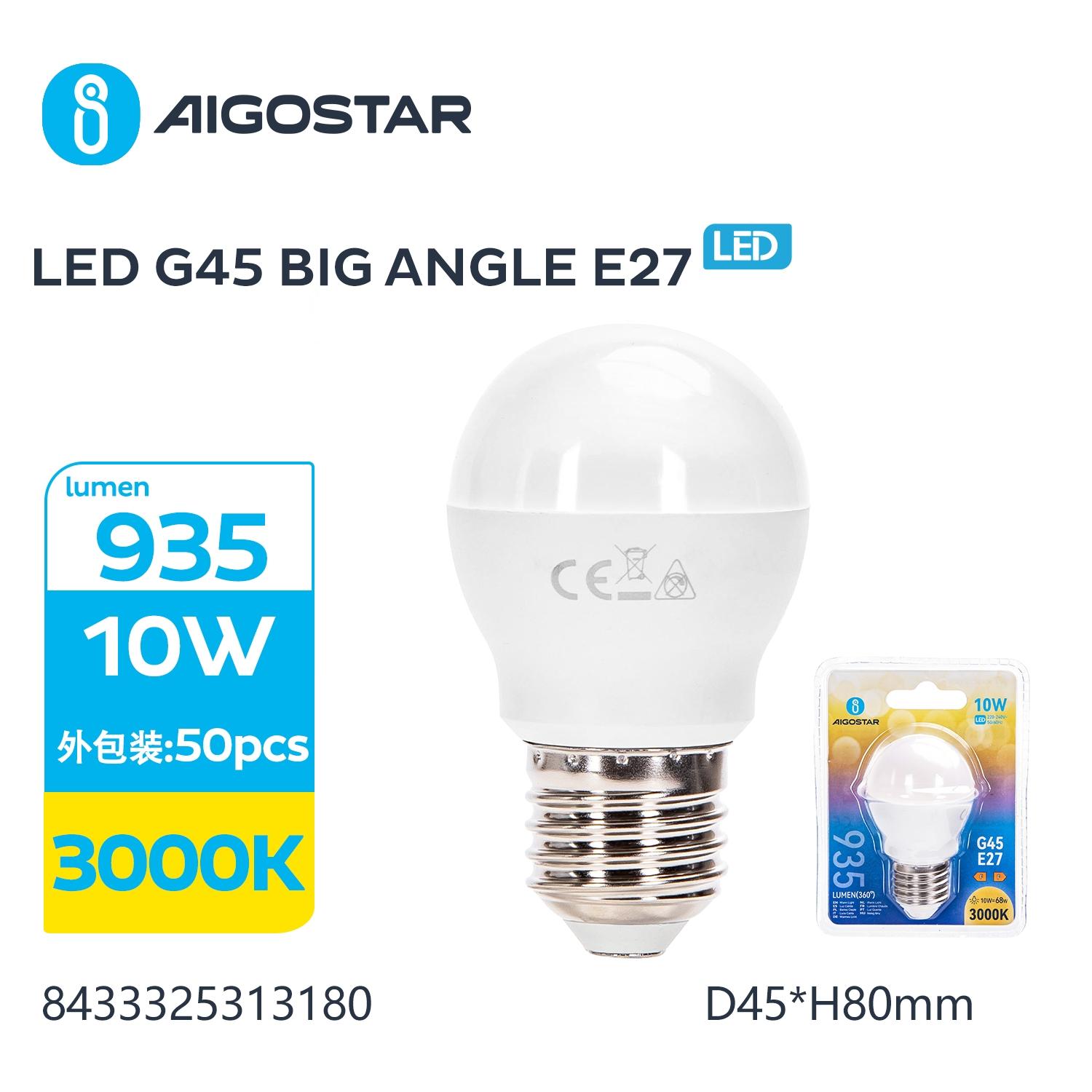 LED A5 G45 BIG ANGLE E27 10W 3000K