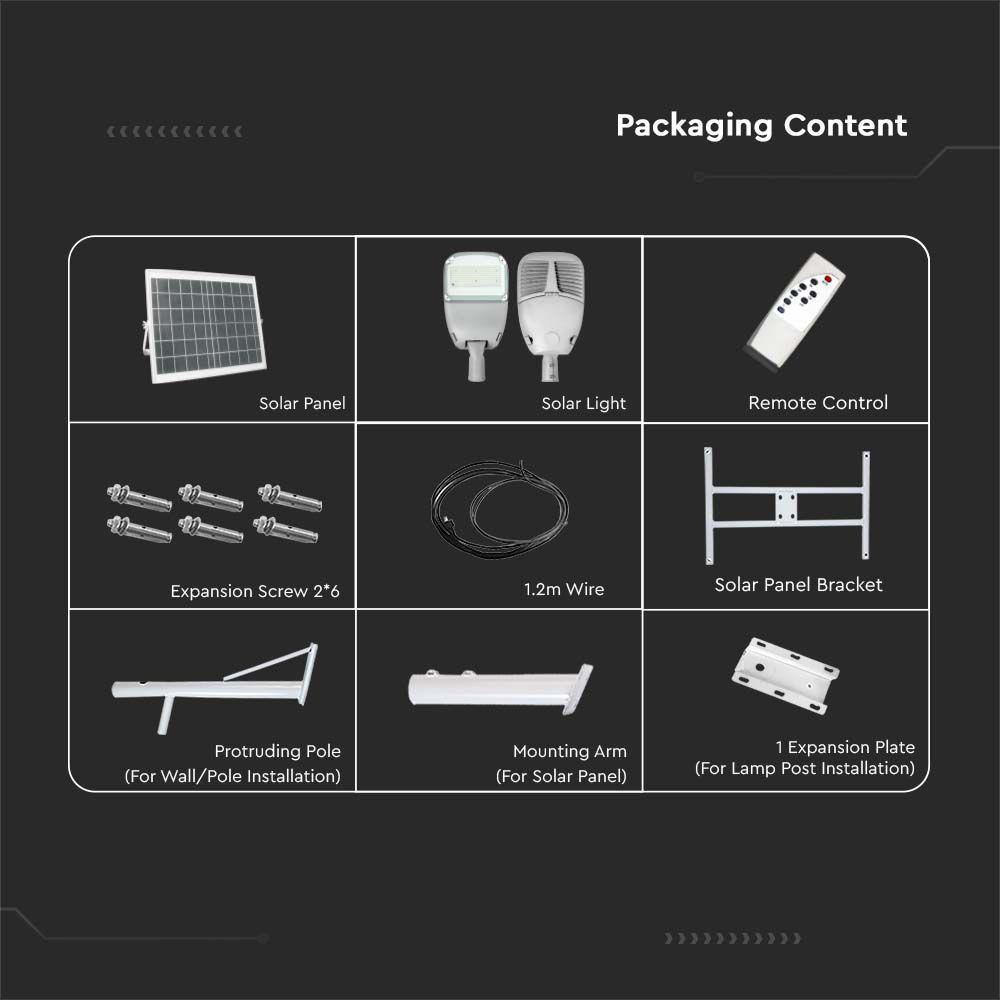 VT-ST303 300W LED SOLAR STREETLIGHT SAMSUNG CHIP 4000K WHITE BODY