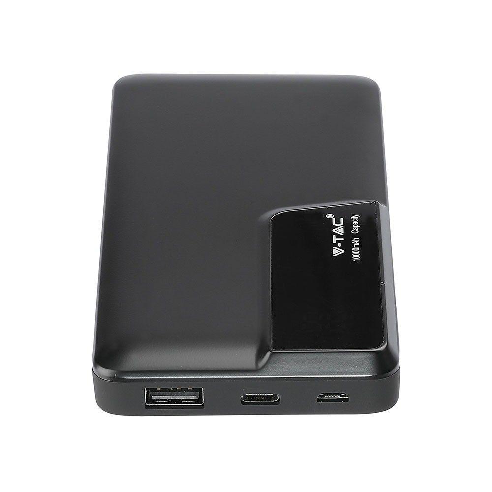 VT-3511 10000mah POWER BANK WITH DIGITAL DISPLAY & USB TYPE-C-BLACK