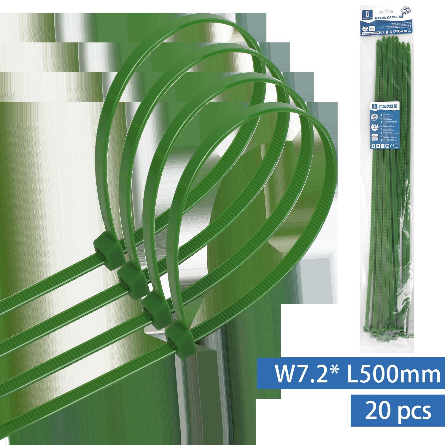 Nylon Cable Ties W7.2*L500mm Green