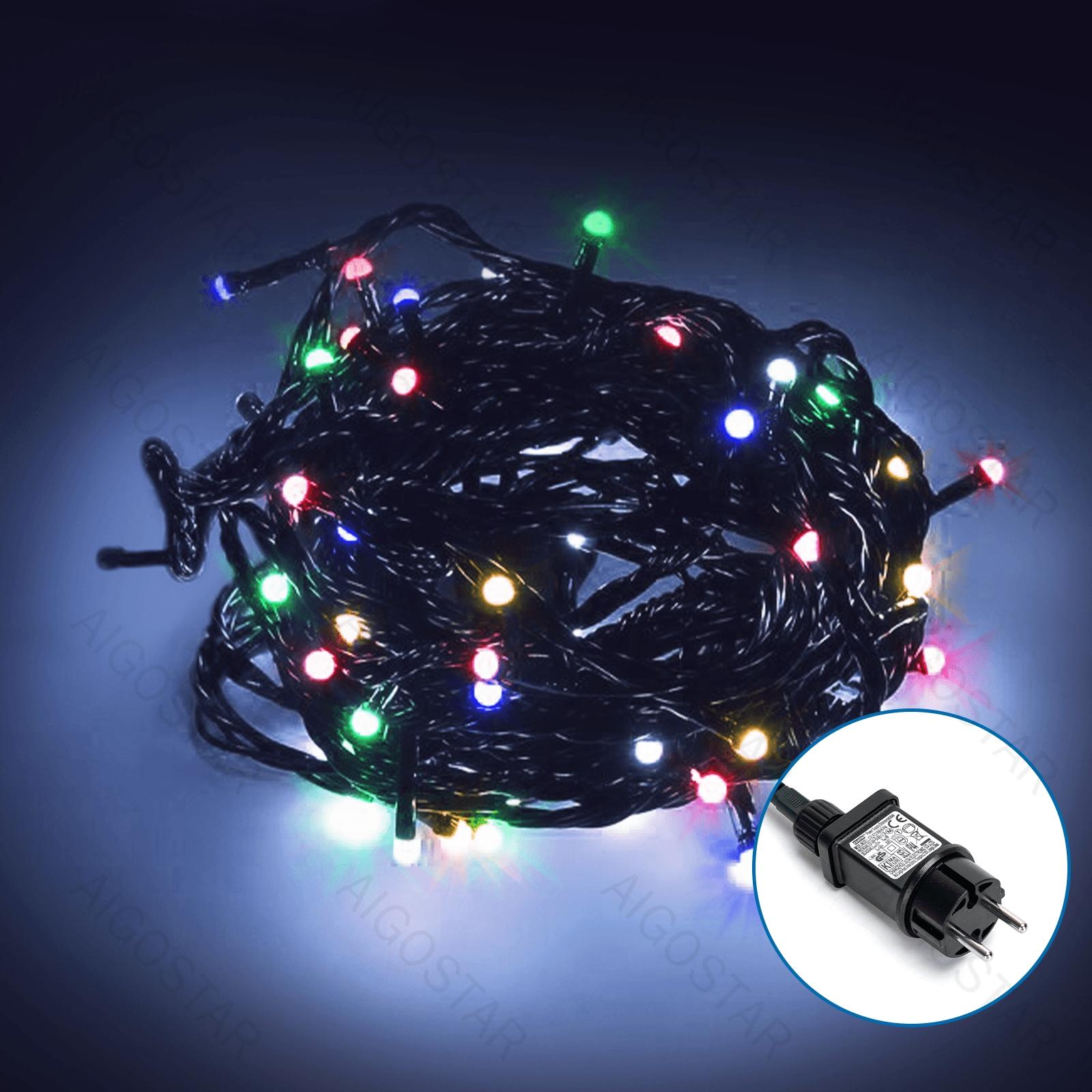 Low voltage flat string lights, RGBY, 50m