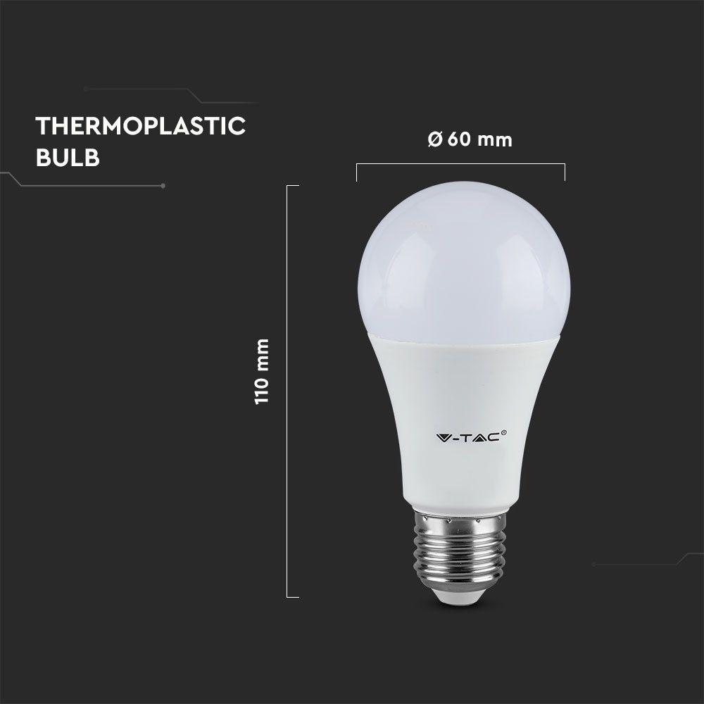 VT-2307 6.5W A60 LED PLASTIC BULB 4000K E27(160LM/WATT)