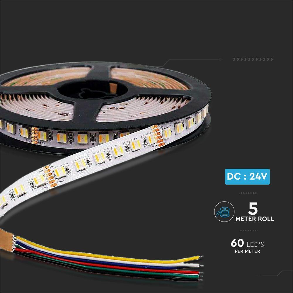 VT-5050 60 24W/M LED STRIP LIGHT CCT 3IN1+RGB IP20 24V