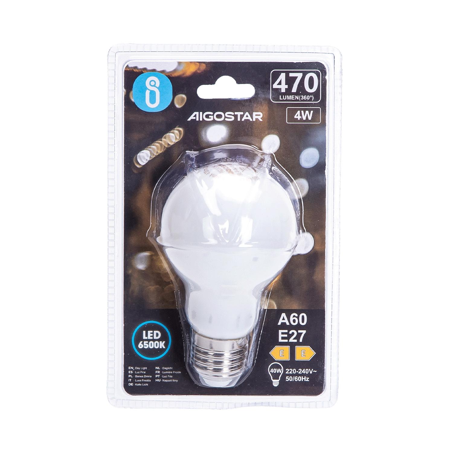 LED Filament Bulb (Milky White) A60 E27 4W