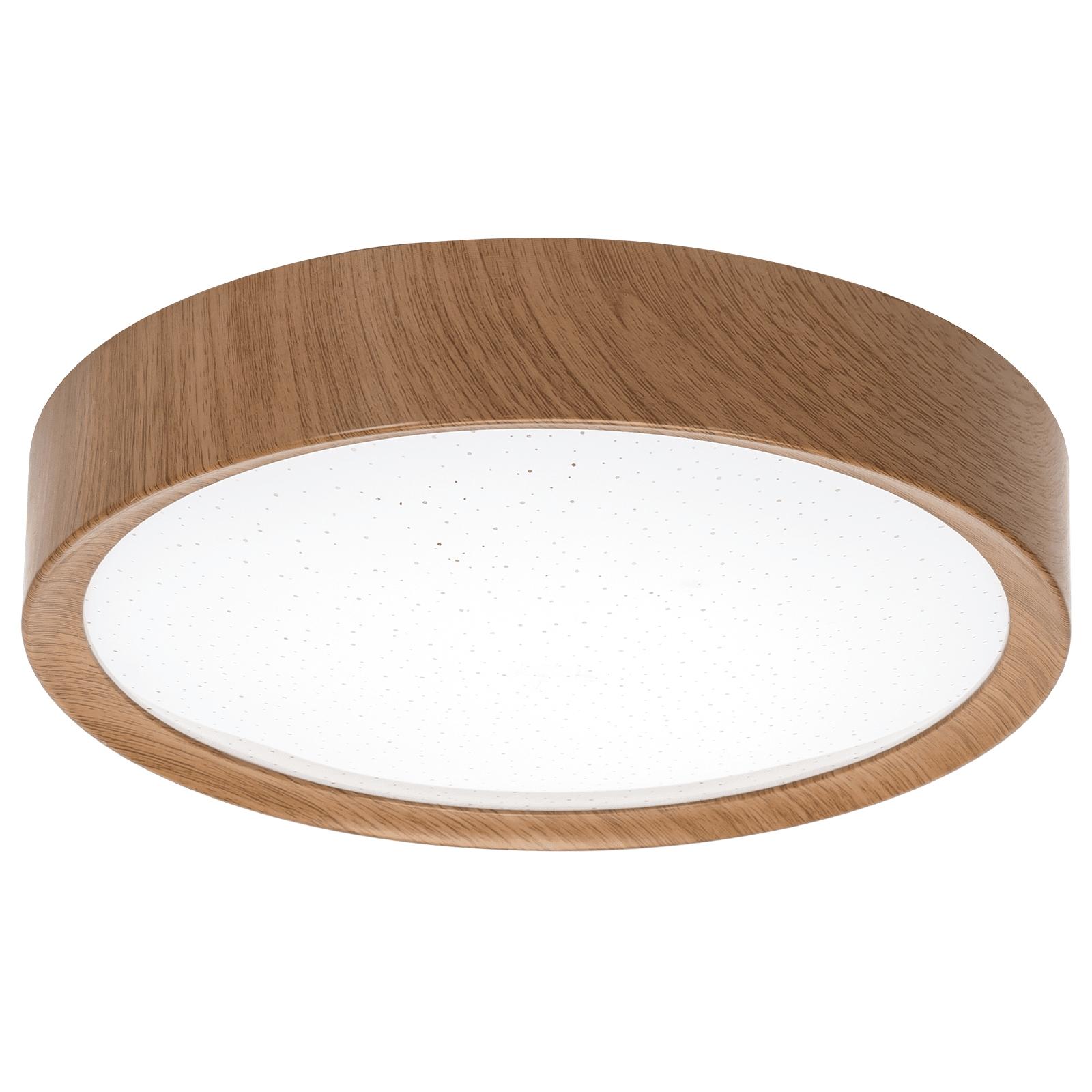 LED CEILING LIGHT 12W 6500K/WOODEN RING