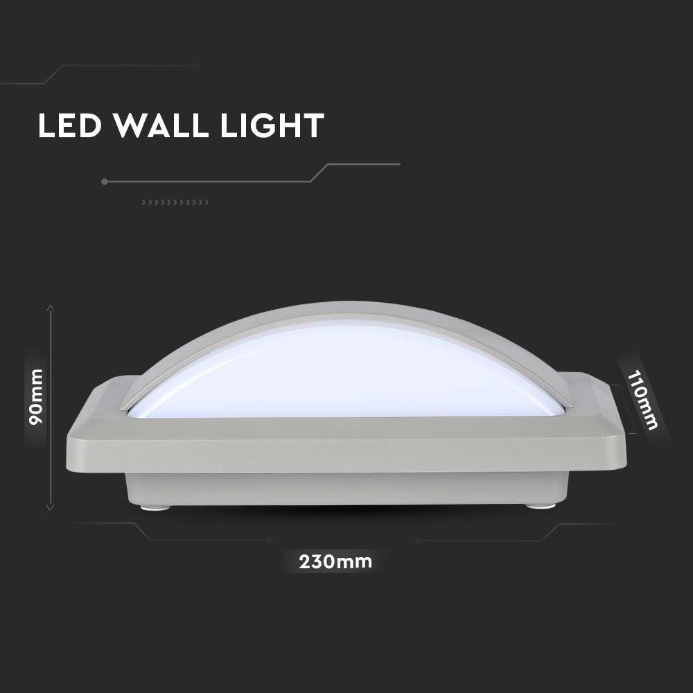 VT-8058 12W LED BULKHEAD SOFTLIGHT 4000K GREY BODY