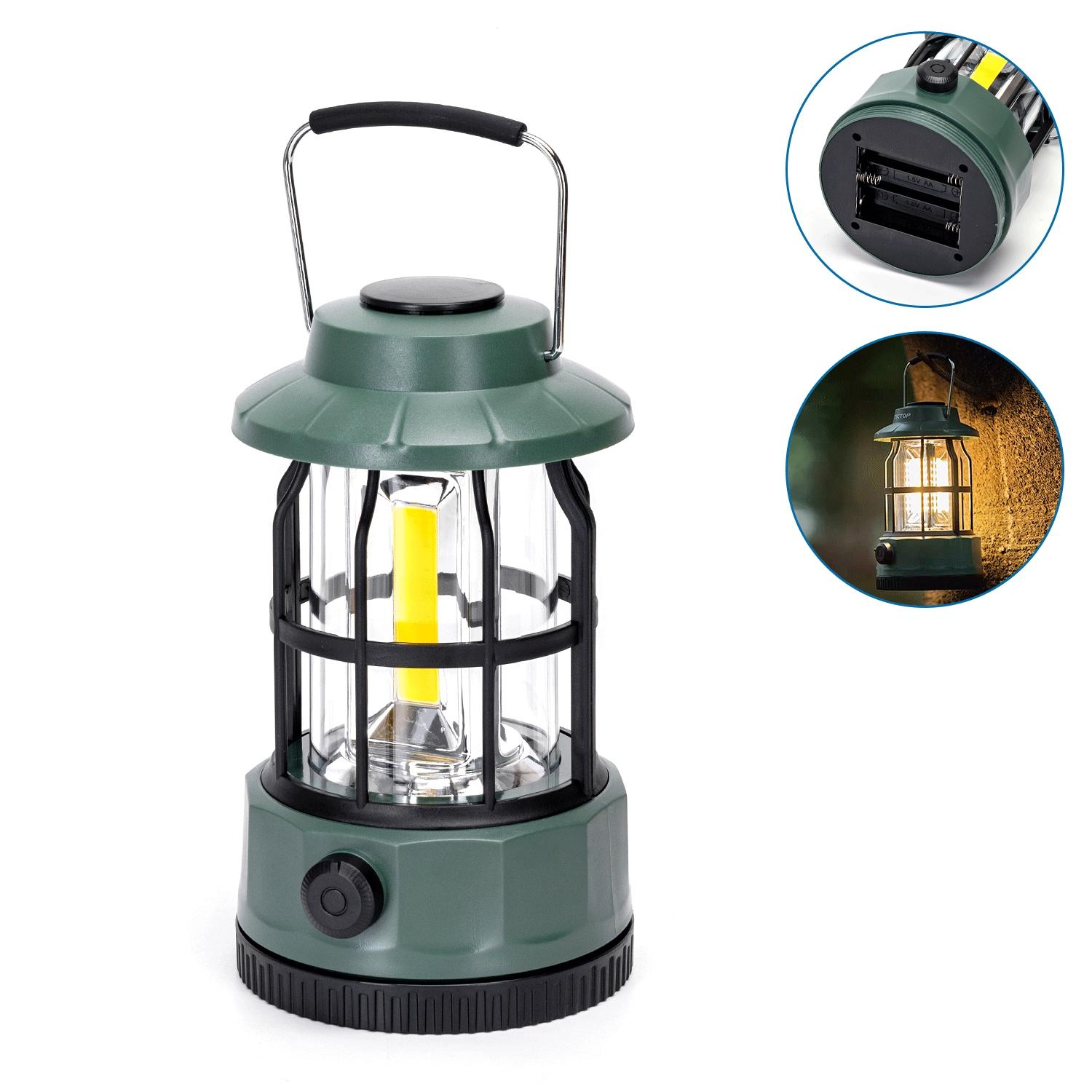 Camping lantern dimmable with knob 3AA batteries