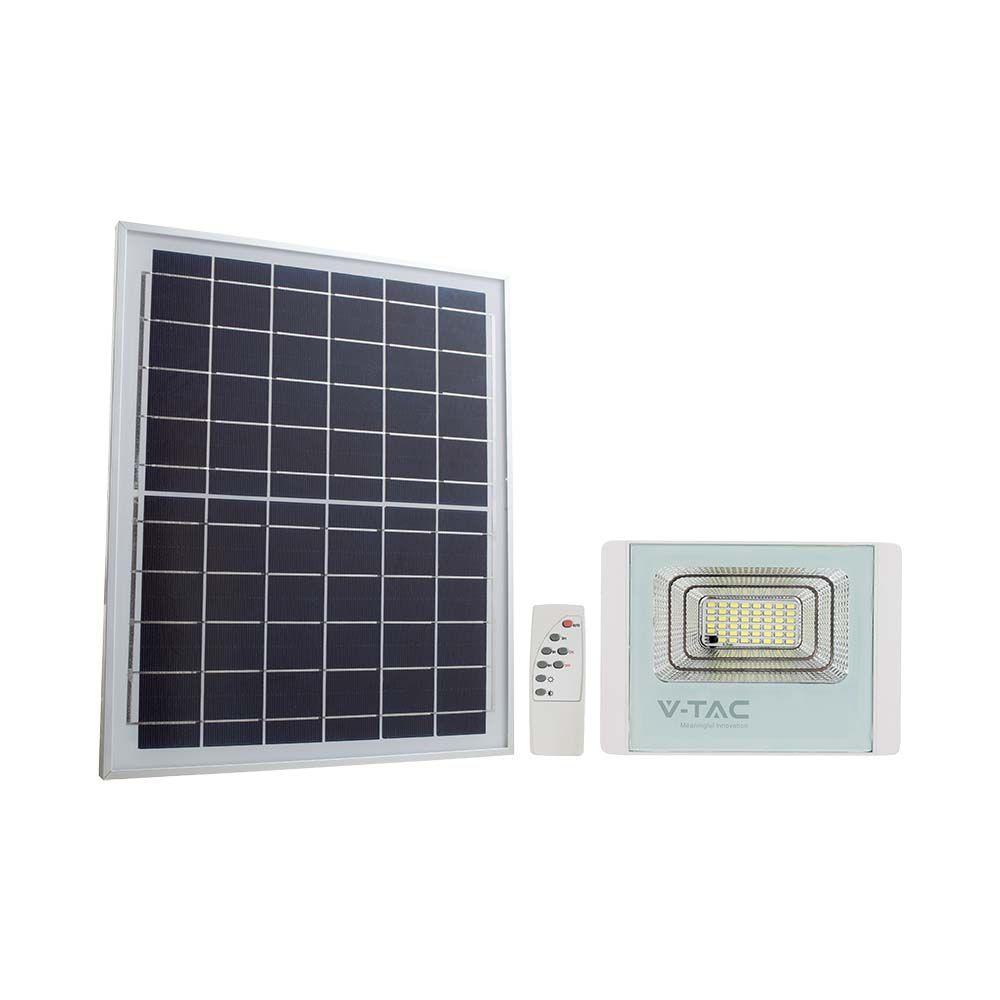 VT-25W 12W SOLAR PANEL WITH LED FLOODLIGHT 6400K WHITE BODY