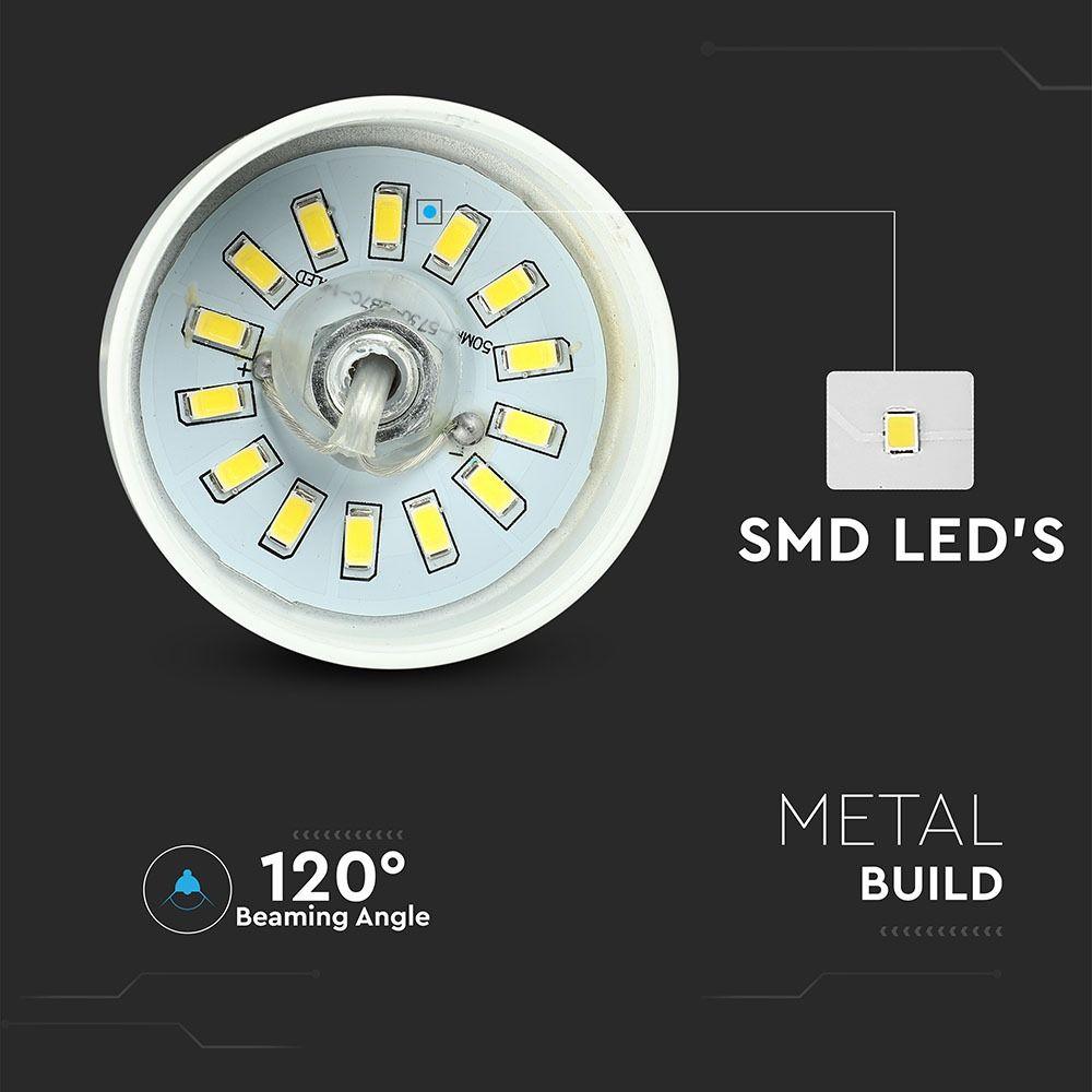 7W Lampa Wisząca LED, Klosz: Akryl, Biały, Barwa:4000K, VTAC, SKU 3931