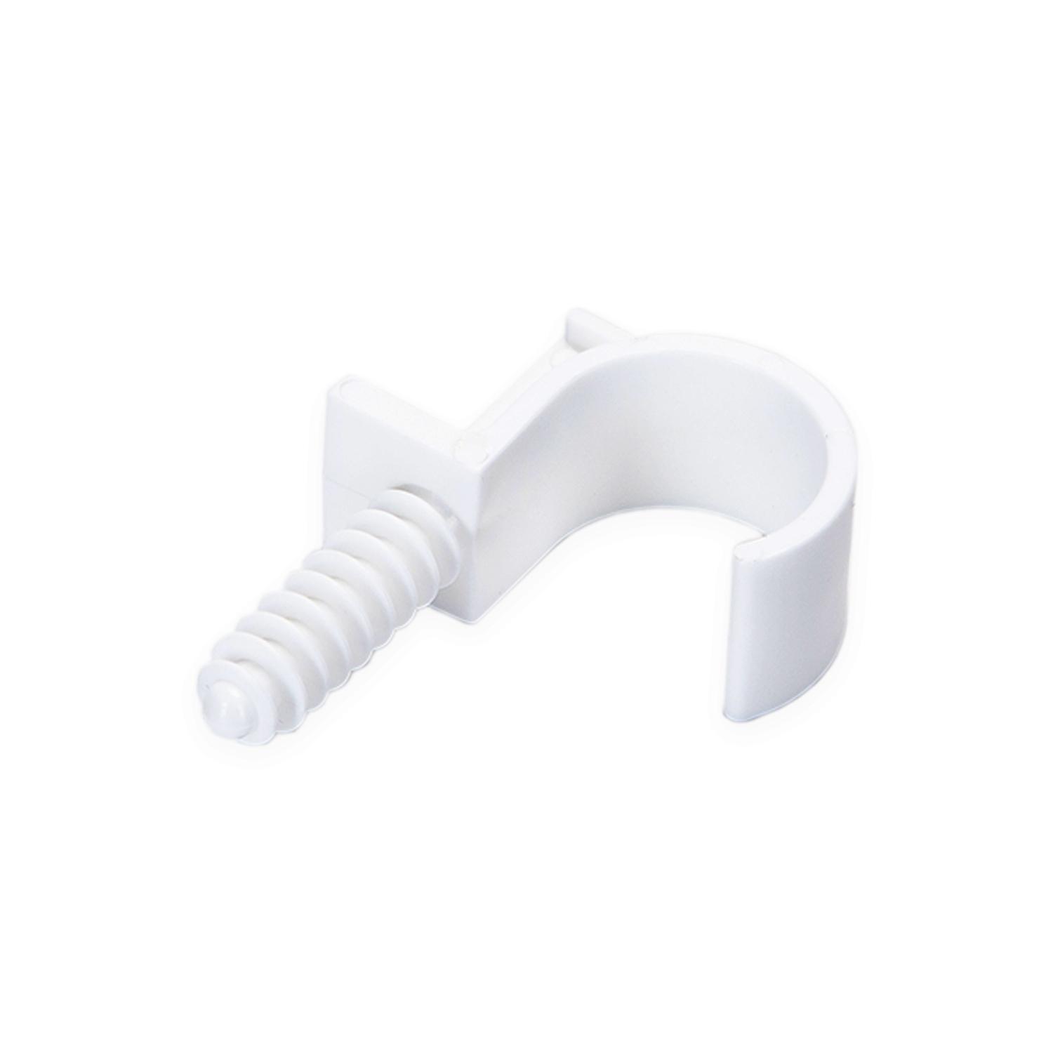 Single-hook PVC pipe clamp with expansion screw, Φ 25mm