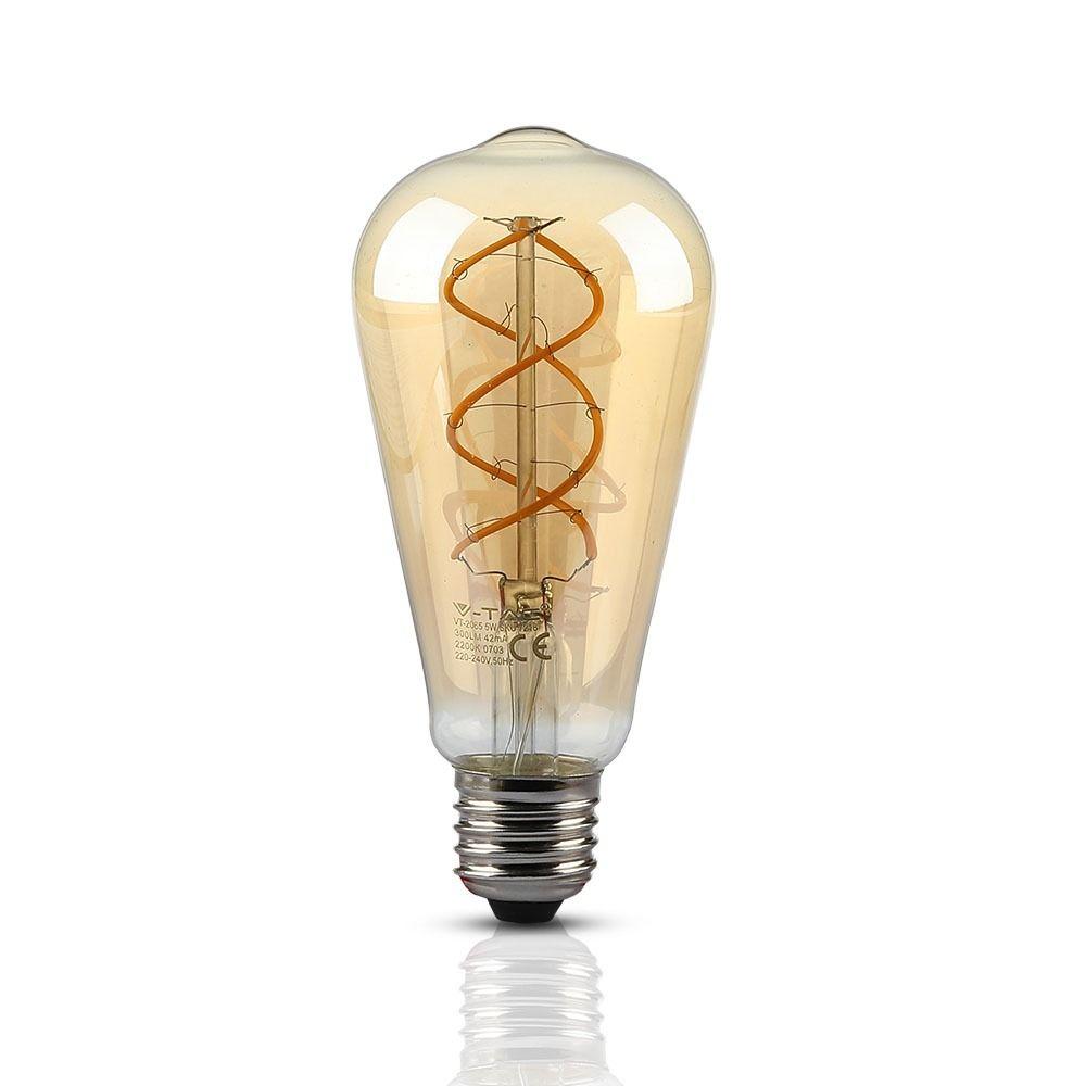 VT-2065 5W ST64 FILAMENT BULB 2200K AMBER GLASS