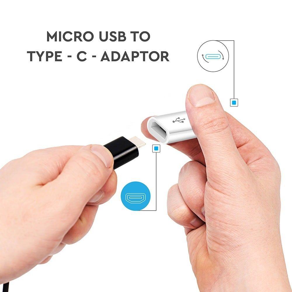 Adapter USB - typ: C , Biały, VTAC, SKU 8472