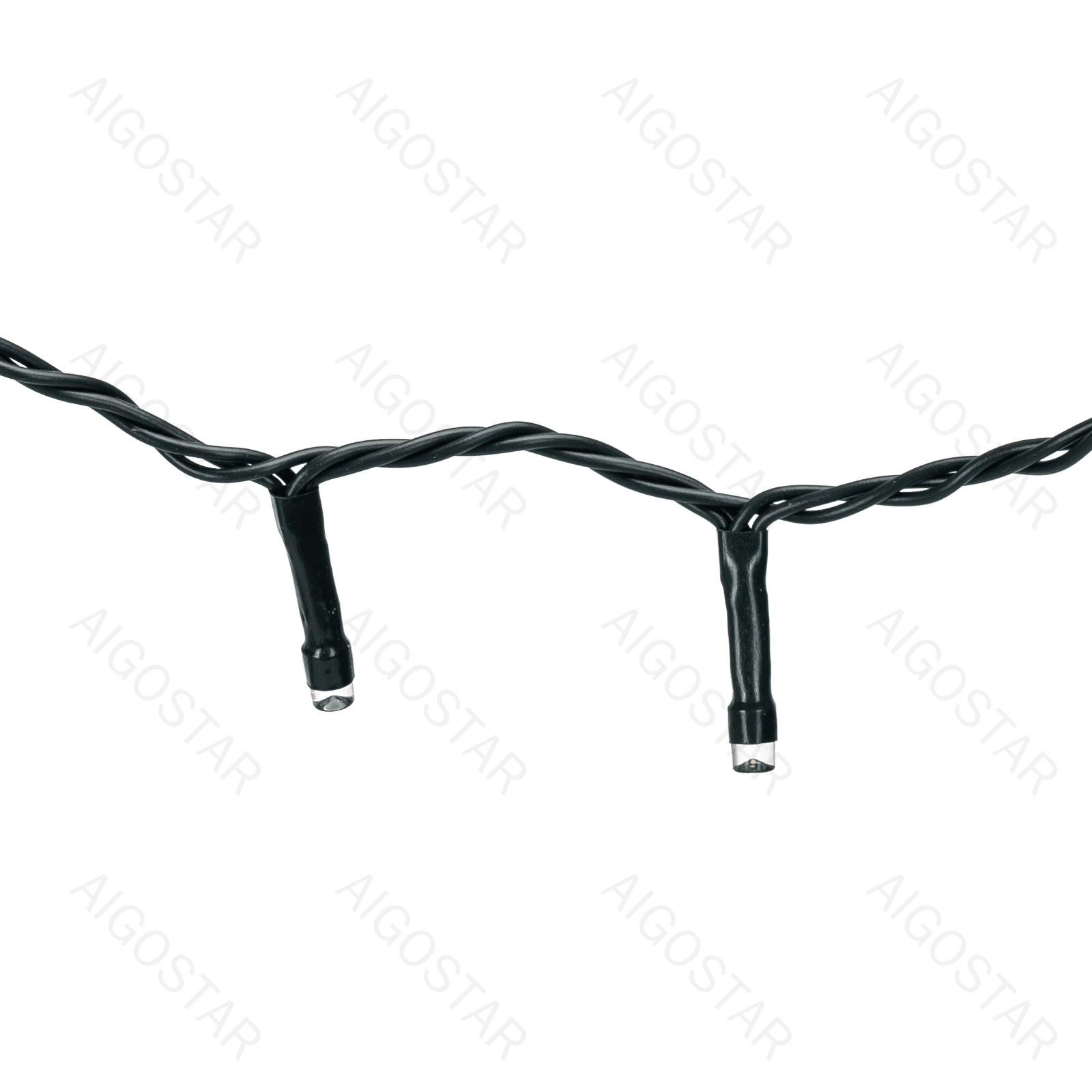 Low Voltage Flat String Lights-Warm White-3M+20M-400LED-5CM/LED-green black wire-8blink+time+IP44