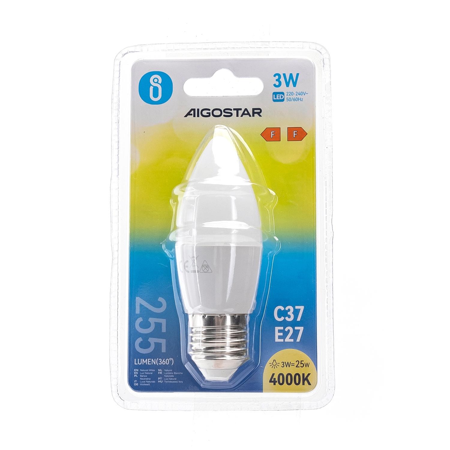 LED E27 3W C37