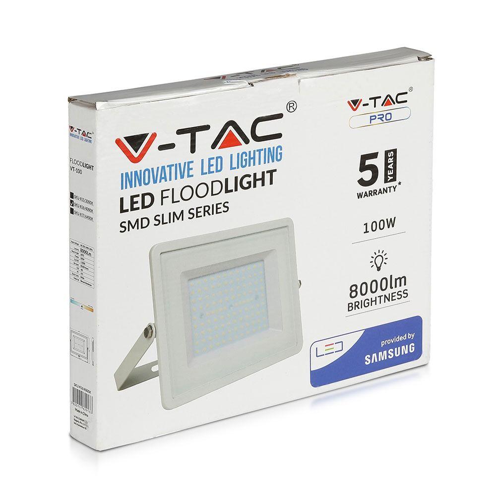 VT-100 100W SMD FLOODLIGHT SAMSUNG CHIP 3000K WHITE BODY