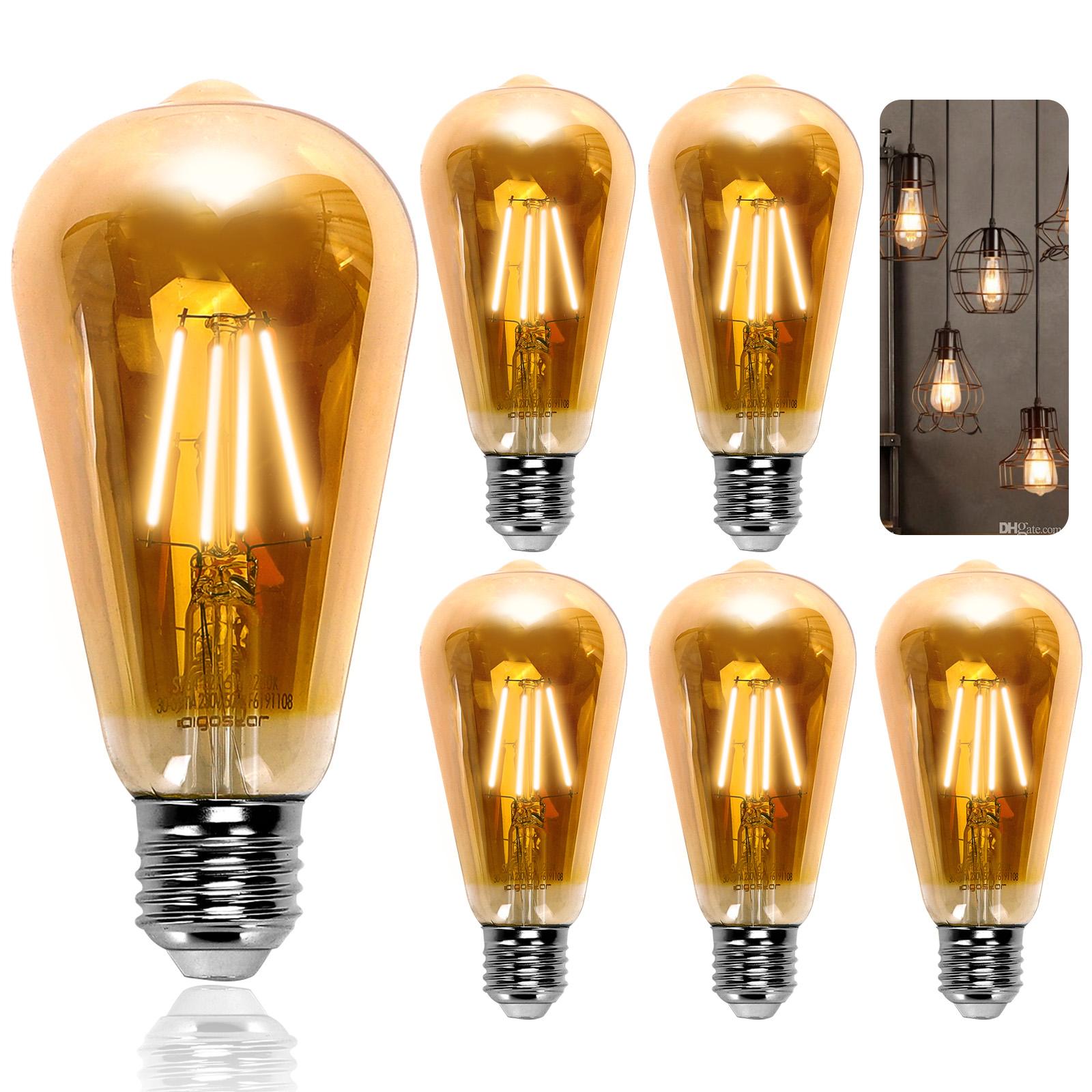 LED Filament Bulb (Amber) ST64 E27 8W