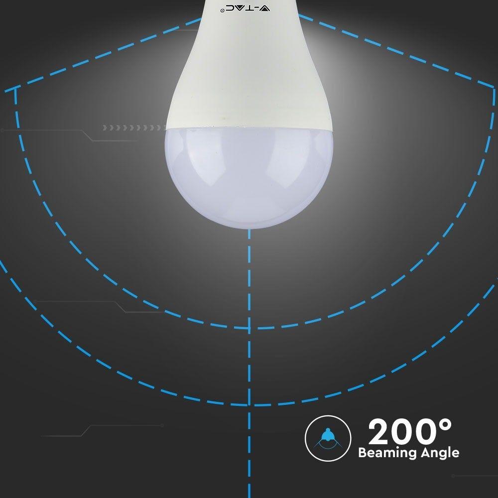 15W A65 Żarówka LED, Barwa:6400K, Trzonek: E27, Opakowanie: 3szt., VTAC, SKU 2818