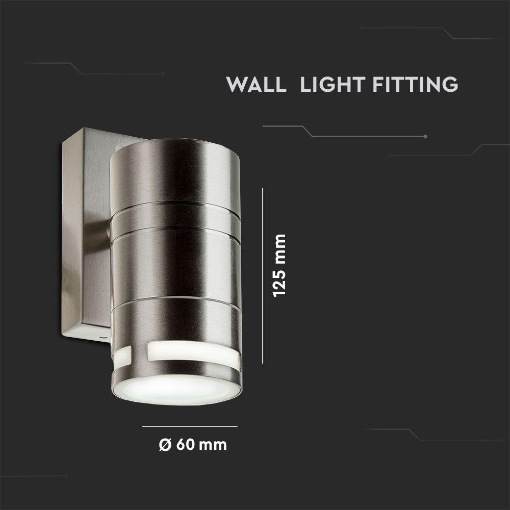 VT-7631 1 WAY GU10 WALL FITTING,STAINLESS STEEL BODY, IP44