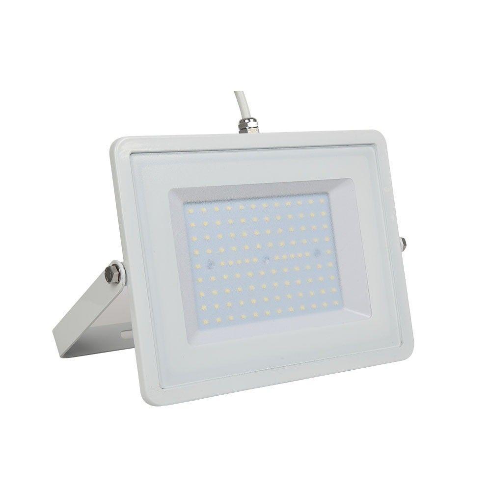 100W Naświetlacz LED SMD Slim, Barwa: 4000K, Obudowa: Biała      , VTAC, SKU 5971