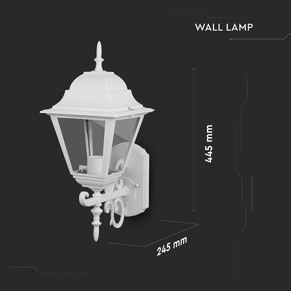 VT-761 E27 WALL LAMP LARGE-MATT WHITE(UP)