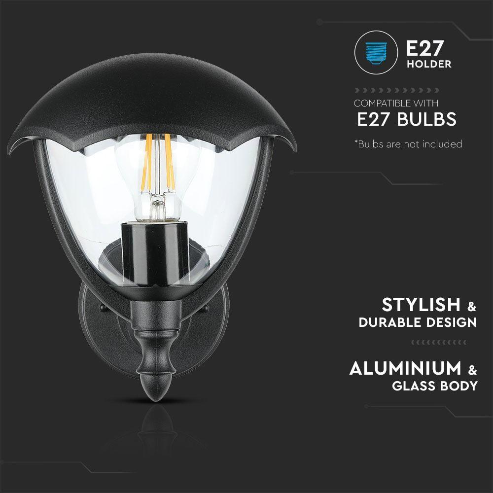 VT-730 E27 WALL LAMP-MATT BLACK UP E27